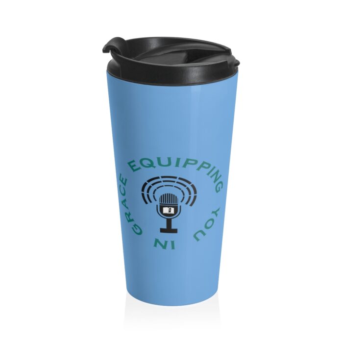 Equipping You in Grace - Blue - Stainless Steel Travel Mug - Image 4