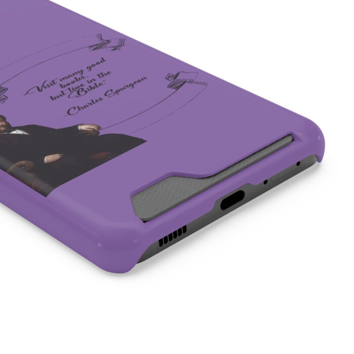 Spurgeon - Visit Many Good Books - Purple Samsung Galaxy S21- S22 Case with Card Holder - Image 66
