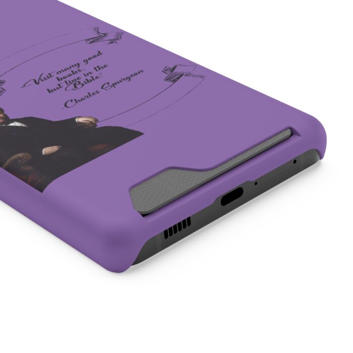 Spurgeon - Visit Many Good Books - Purple Samsung Galaxy S21- S22 Case with Card Holder - Image 86