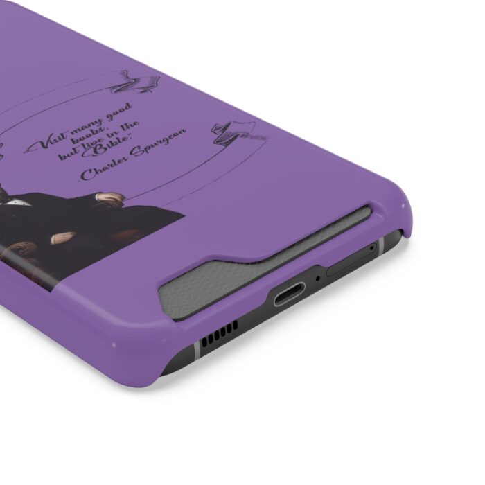 Spurgeon - Visit Many Good Books - Purple Samsung Galaxy S21- S22 Case with Card Holder - Image 26