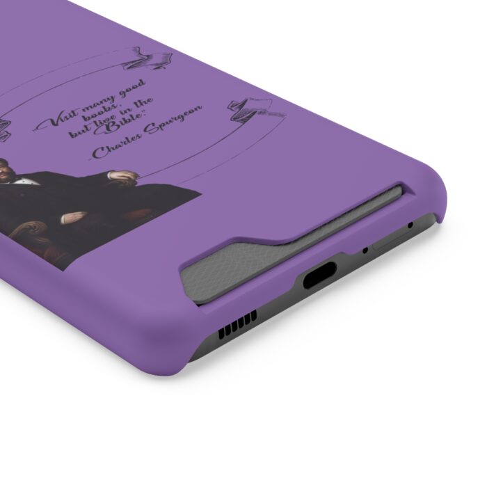 Spurgeon - Visit Many Good Books - Purple Samsung Galaxy S21- S22 Case with Card Holder - Image 78